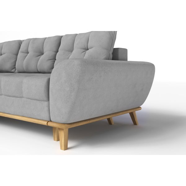 Svetlo siva raztegljiva kotna sedežna garnitura (levi kot) Balitco – Ropez-image-4