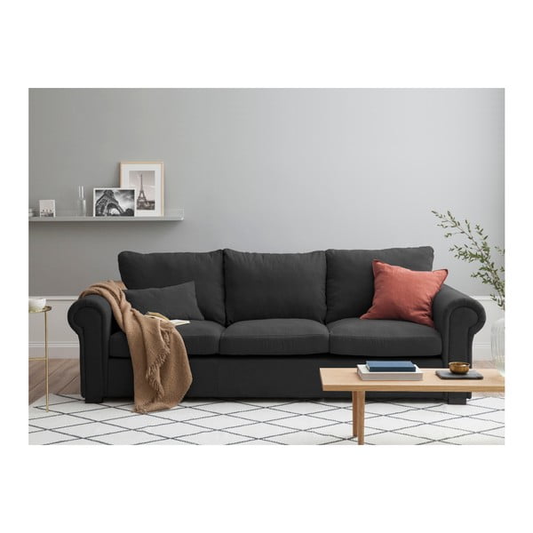 Temno siva zofa Windsor & Co Sofas Hermes, 245 cm-image-2