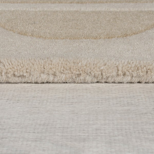 Ročno tkan volnen tekač v naravni barvi 80x230 cm Lois Scallop – Flair Rugs-image-4