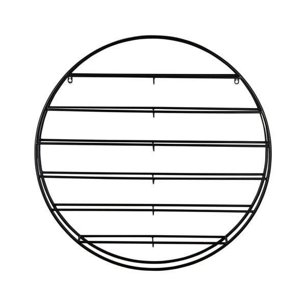 Črno stensko kovinsko držalo za vino za 12 steklenic 80x80x9 cm Redondo – PT LIVING