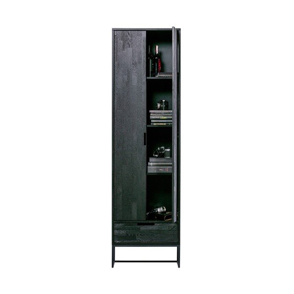 Črna omara iz masivnega jesena 60x210x36 cm Silas – WOOOD-image-2