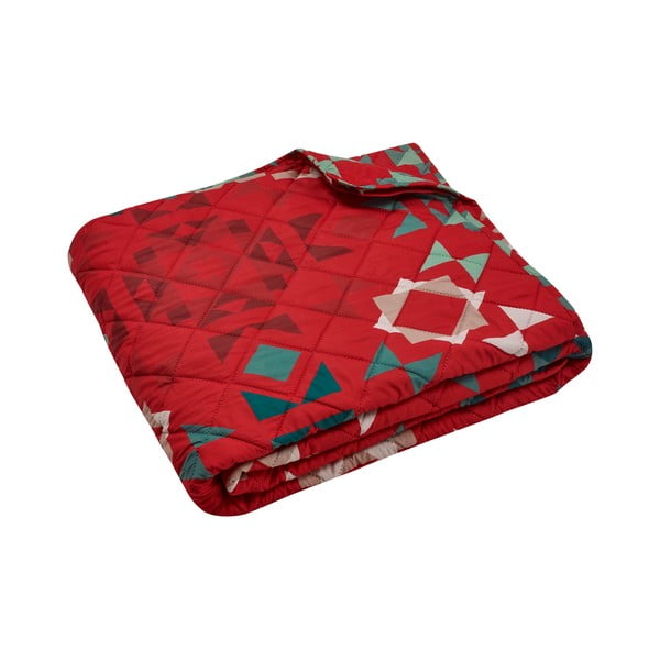 Rdeče prešito pregrinjalo 220x230 cm Patchwork – Catherine Lansfield