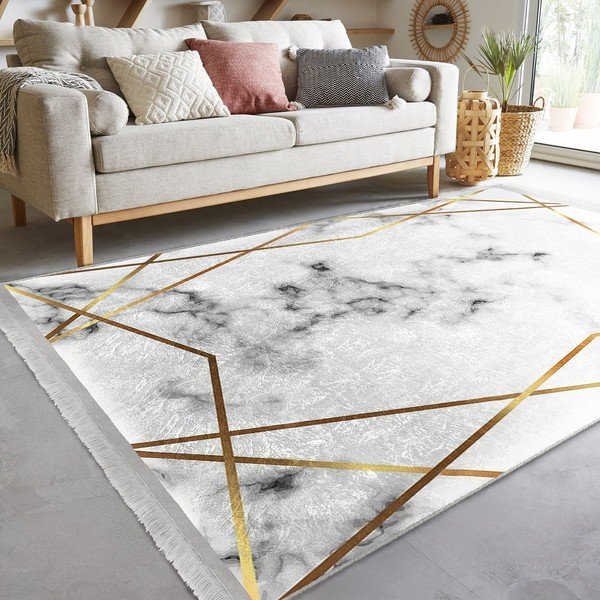 Preproga v beli in zlati barvi 160x230 cm - Mila Home-image-2