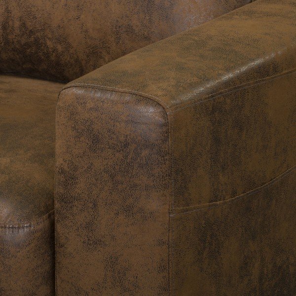 Rjav fotelj iz umetnega usnja Lofty Lilly – Miuform-image-1