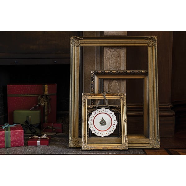 Belo-rdeč porcelanast božični krožnik Toy´s Delight Villeroy&Boch, ø 24 cm-image-1