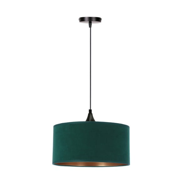 Modrozelena viseča svetilka s tekstilnim senčnikom ø 30 cm Maloto – Candellux Lighting