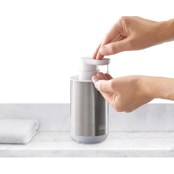 Dozirnik za milo iz nerjavečega jekla v srebrni barvi 300 ml Duo Steel – Joseph Joseph-image-4