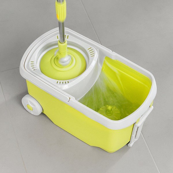 Komplet rumenega rotacijskega mopa in vedra InnovaGoods-image-3