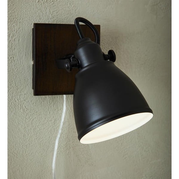 Črna stenska svetilka Markslöjd Native, višina 18,5 cm-image-1