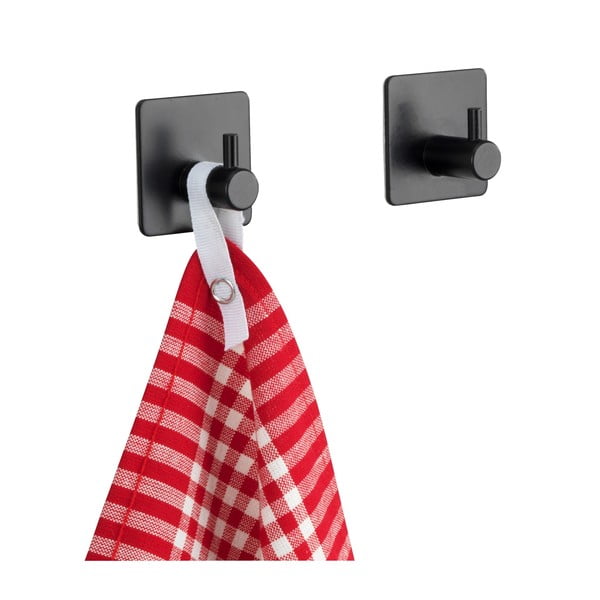 Obešalniki v kompletu 2 ks iz nerjavečega jekla z namestitvijo brez vrtanja Ureo – Wenko-image-2