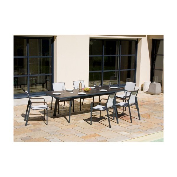 Aluminijasta vrtna miza 100x200 cm Rotonde – Ezeis-image-3
