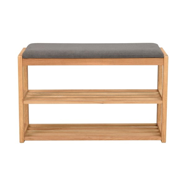 Omarica za čevlje iz masivnega hrasta s klopjo v naravni barvi Confetti – Rowico-image-2