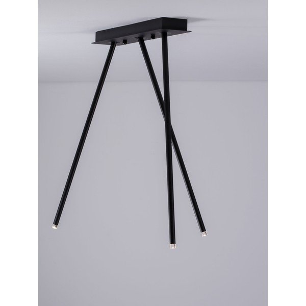 Mat črna aluminijasta LED stropna svetilka z upogljivo konstrukcijo 10x45 cm Stilvi – Nova Luce-image-2