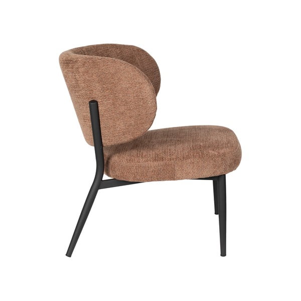 Oranžen/rjav fotelj Sanne – White Label-image-3