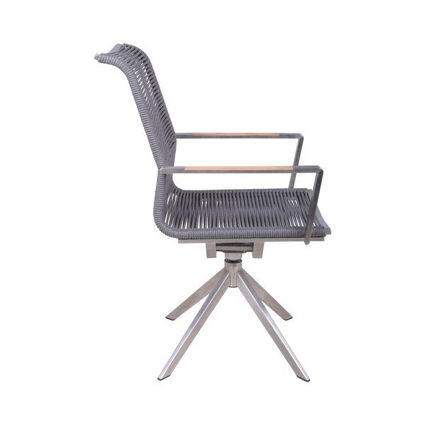 Siv kovinski vrtni stol Rubiera – Garden Pleasure-image-2