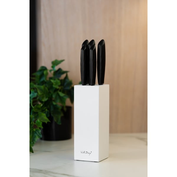 Komplet 5 nožev v belem držalu Vialli Design Caro-image-1