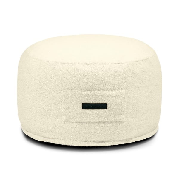 Kremno bel tabure iz tkanine bouclé Om 60 – SLOWDOWN