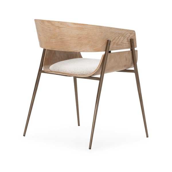 Oblazinjeni jedilni stoli v kompletu z nasloni za roke 2 ks v naravni barvi Naia – MOME-image-4