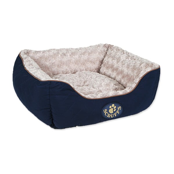 Temno modra plišasta postelja za pse 40x50 cm Scruffs Wilton – Plaček Pet Products