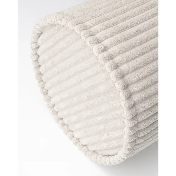 Kremno bela otroška sedežna blazina iz rebrastega žameta Roll – Wigiwama-image-3