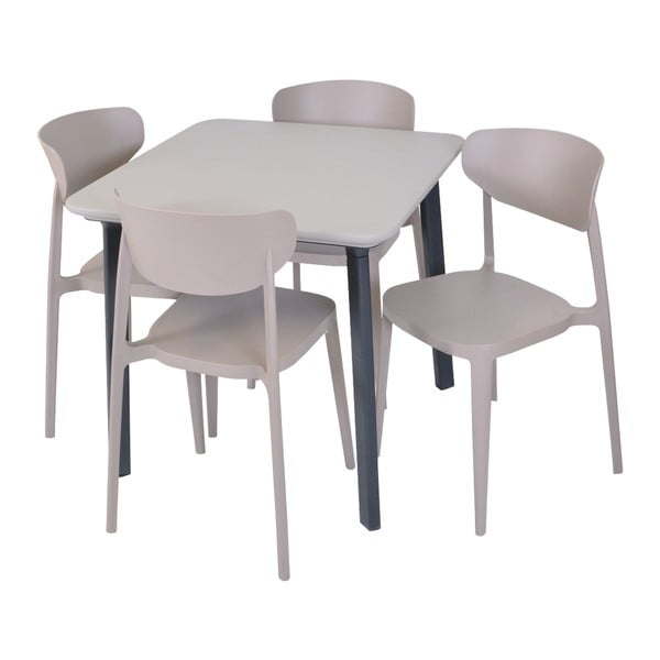 Svetlo rjav plastičen vrtni stol Mare – Rojaplast-image-4