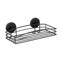 Črna stenska polica za kopalnico Wenko Vacuum-Loc® Pavia, širina 26 cm
