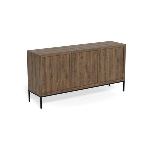 Komoda v hrastovem dekorju v temni naravni barvi 158x80x40 cm Palmdale – Actona