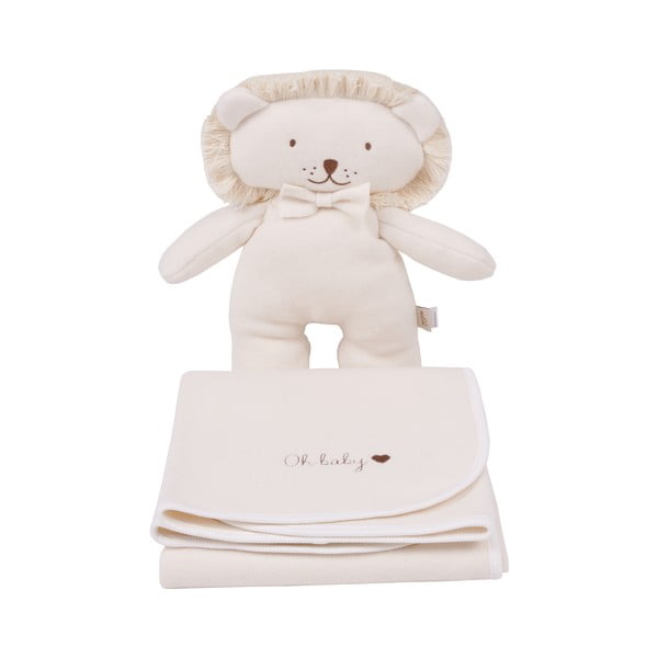 Kremno bela otroška odeja iz organskega bombaža 75x90 cm Organic - Malomi Kids-image-2