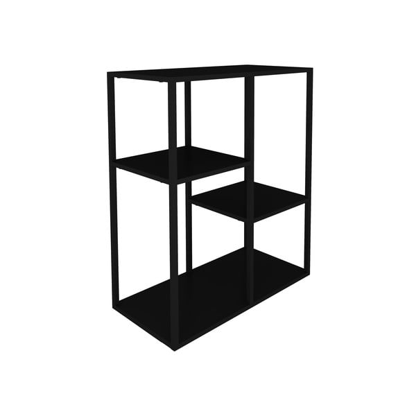 Črn kovinski regal Canett Lite, višina 81 cm-image-4