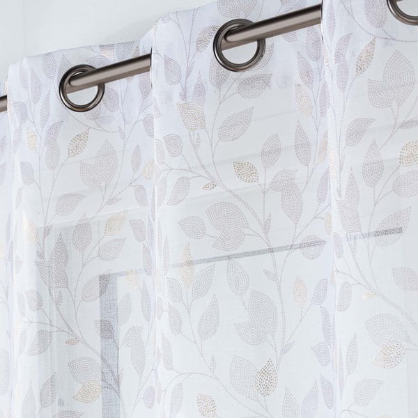 Bela prosojna zavesa iz tančice 140x280 cm Duchesse – douceur d'intérieur-image-2