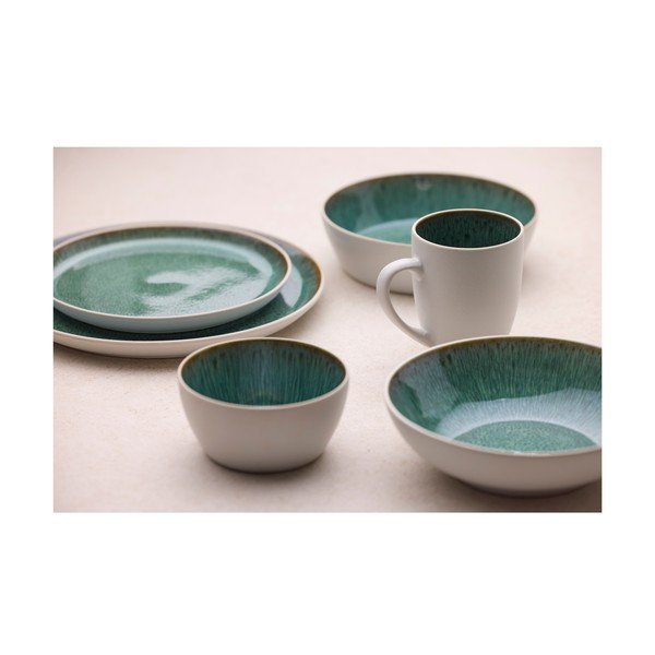 Belo-zelena keramična skodelica 300 ml Gastro White/Green – Bitz-image-3