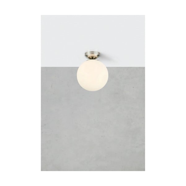 Srebrno-bela stropna svetilka s steklenim senčilom Stintino – Markslöjd-image-1