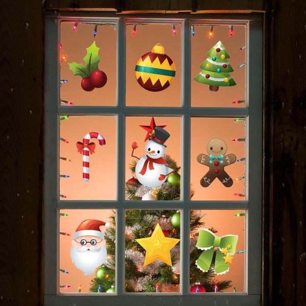 Set 9 Ambiance Santa Claus in snežaki božičnih nalepk-image-2