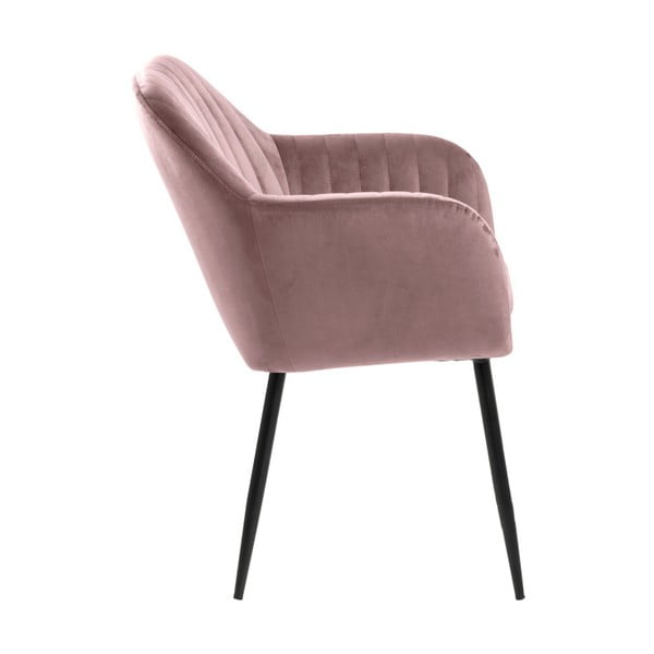 Rožnat oblazinjen jedilni stol Emilia – Actona-image-2