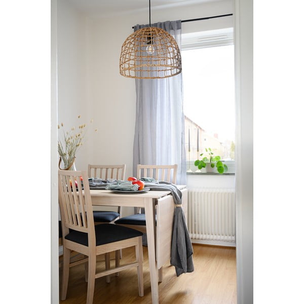 Raztegljiva jedilna miza iz mat lakiranega hrastovega lesa Rowico Filippa, 120 x 80 cm-image-3