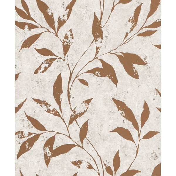Tapeta iz flisa 10 m x 53 cm Copper Leaves – Vavex