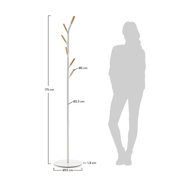 Bel obešalnik za plašče Kave Home Bren-image-4