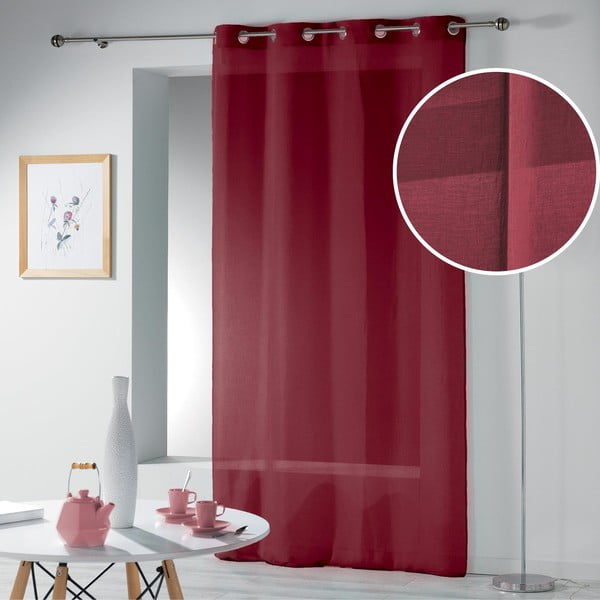 Bordo rdeča prosojna zavesa 140x240 cm Telma – douceur d'intérieur-image-3
