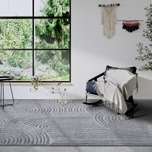 Siva preproga 200x280 cm Chappe Light Grey – Elle Decoration-image-1