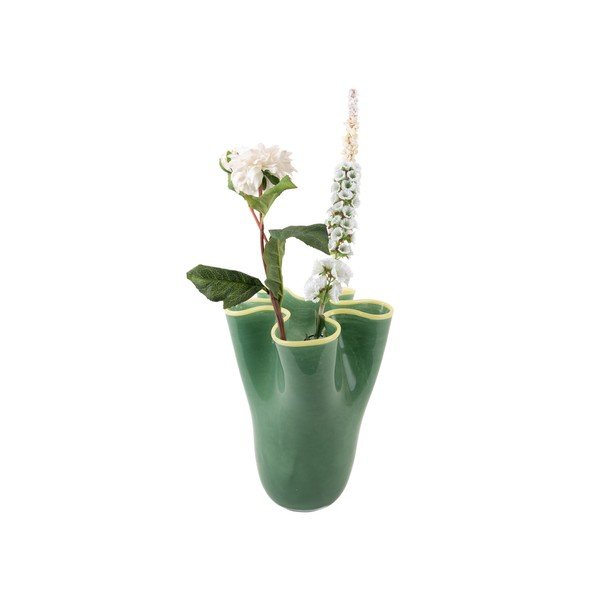 Zelena steklena ročno izdelana vaza (višina 31,5 cm) Ruffles – PT LIVING-image-2
