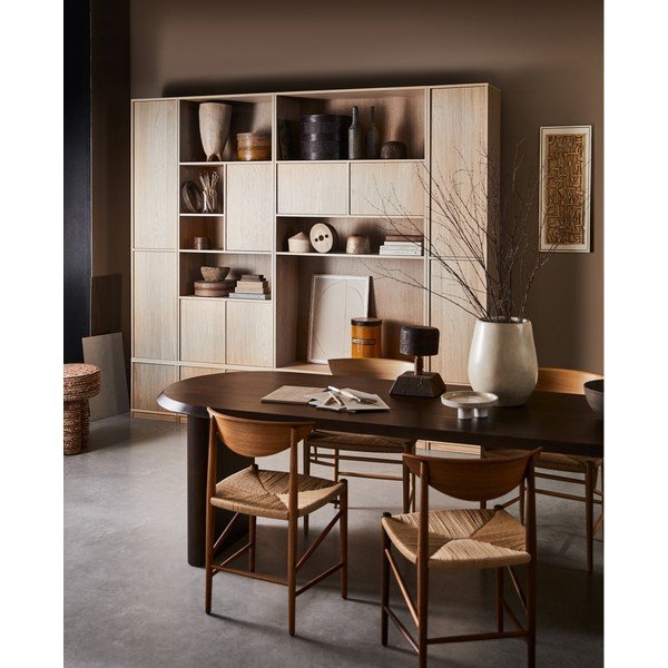 Modularna knjižna polica v hrastovem dekorju v naravni barvi 77x199 cm Modulair – vtwonen-image-1