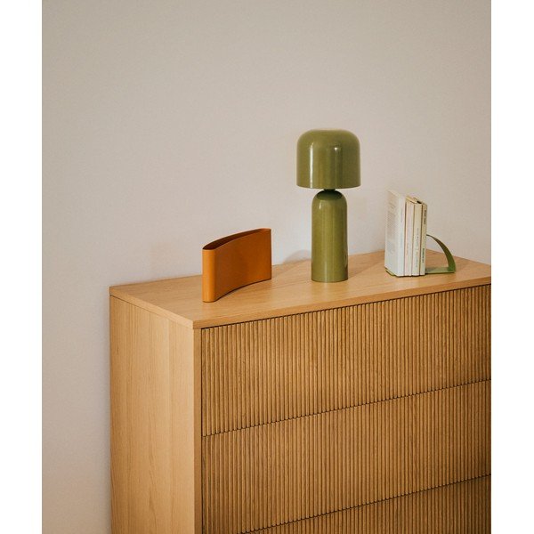 Zelena kovinska namizna svetilka (višina 38 cm) Monze – Kave Home-image-2