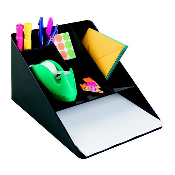 Črni organizator za pisalno mizo InterDesign Linus Desk, , 23 x 30 cm