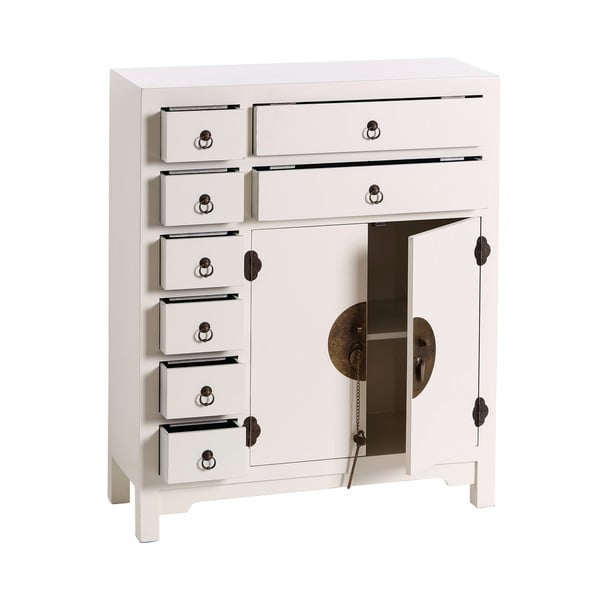 Bela visoka komoda 73x90 cm Oriente – Ixia-image-2