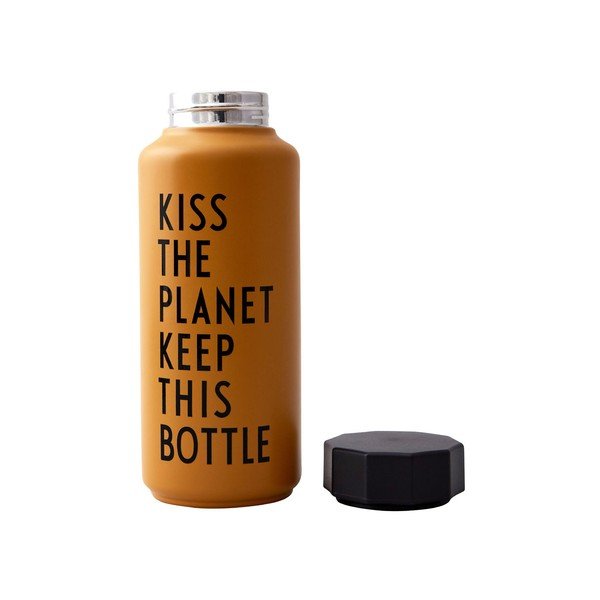 Oranžna termovka Design Letters Kiss, 500 ml-image-1