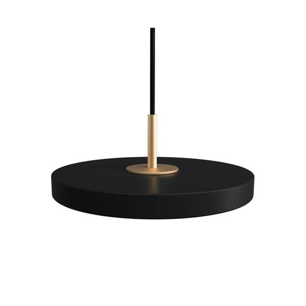 Črna LED viseča svetilka s kovinskim senčnikom ø 15 cm Asteria Micro – UMAGE