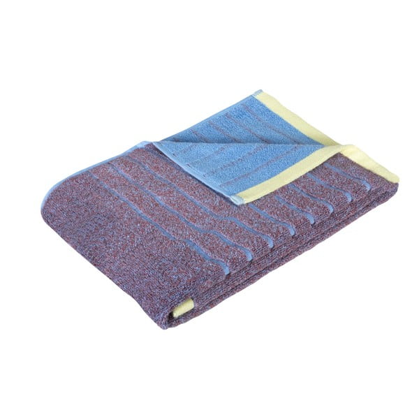 Modro-vijolična bombažna brisača Hübsch Dora, 70 x 140 cm