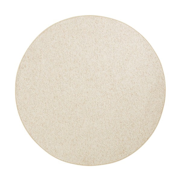 Kremno bela okrogla preproga ø 200 cm Wolly – BT Carpet