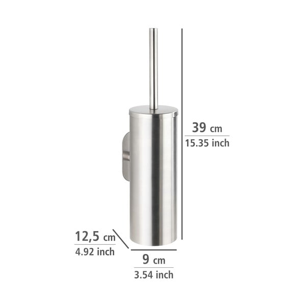 WC ščetka iz nerjavečega jekla v mat srebrni barvi z namestitvijo brez vrtanja Orea – Wenko-image-2