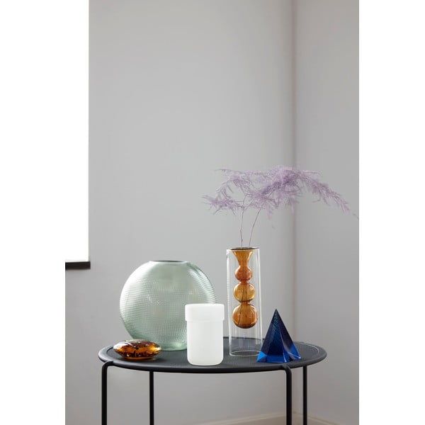 Zelena steklena vaza Hübsch Sole, višina 20 cm-image-1